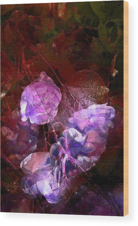 Floral Wood Print featuring the photograph Rose 155 by Pamela Cooper