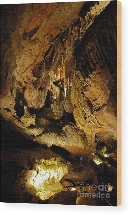 Ruby Falls Wood Print featuring the photograph Ruby Falls Cavern by Mark Dodd