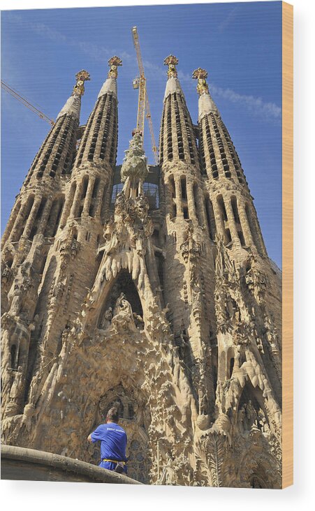 Sagrada Familia Wood Print featuring the photograph Sagrada Familia Barcelona Spain by Matthias Hauser