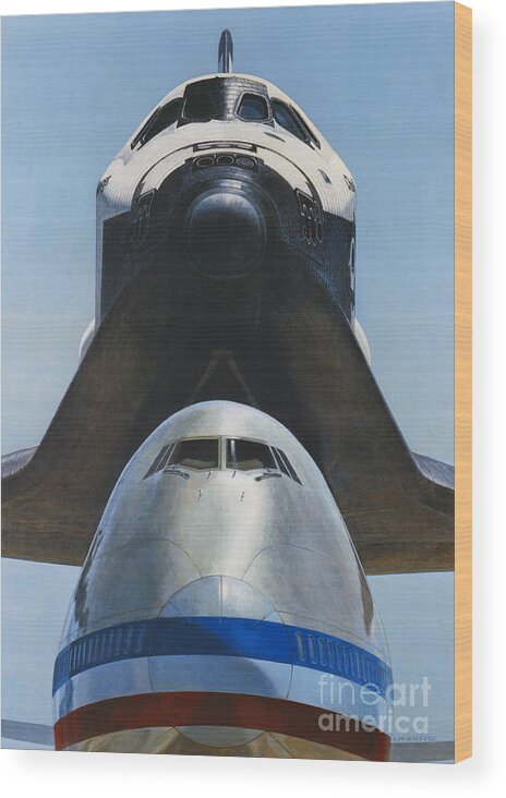 Space Travel Wood Print featuring the photograph Shuttle Carrier Aircraft by Science Source