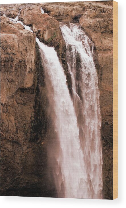 Snoqualmie Wood Print featuring the photograph Snoqualmie Falls by Michael Merry