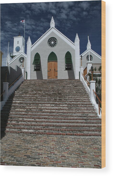 St George Bermuda Churches Wood Print featuring the photograph St Peters Church Bermuda by Tom Singleton