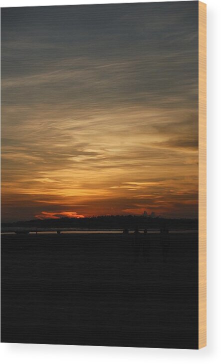 Sunset Wood Print featuring the photograph Sunset in pastels by Fotosas Photography