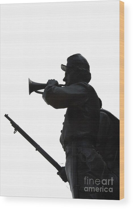 History Wood Print featuring the photograph The Bugler by Cindy Manero