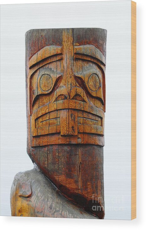 Totem Wood Print featuring the photograph The Totem Canada by Vivian Christopher