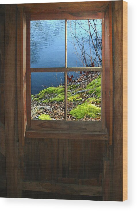 Window Wood Print featuring the photograph Through My Window by Cathy Kovarik