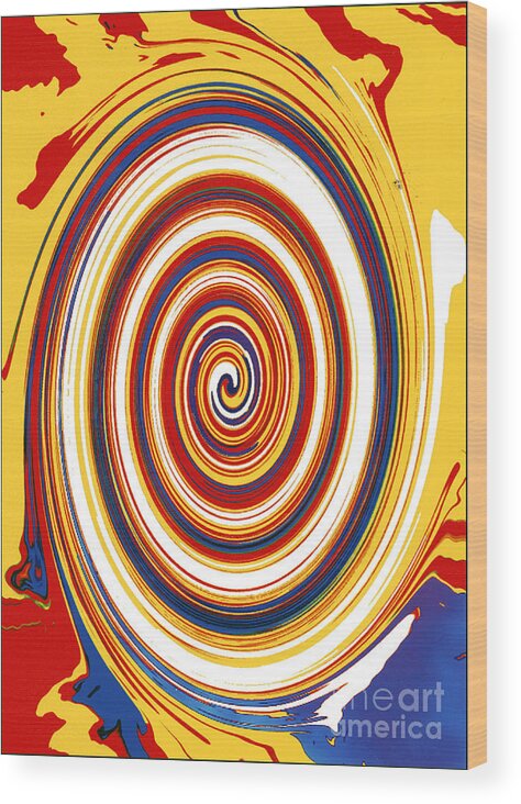Abstract Wood Print featuring the digital art Twirl 1 by Bill Thomson
