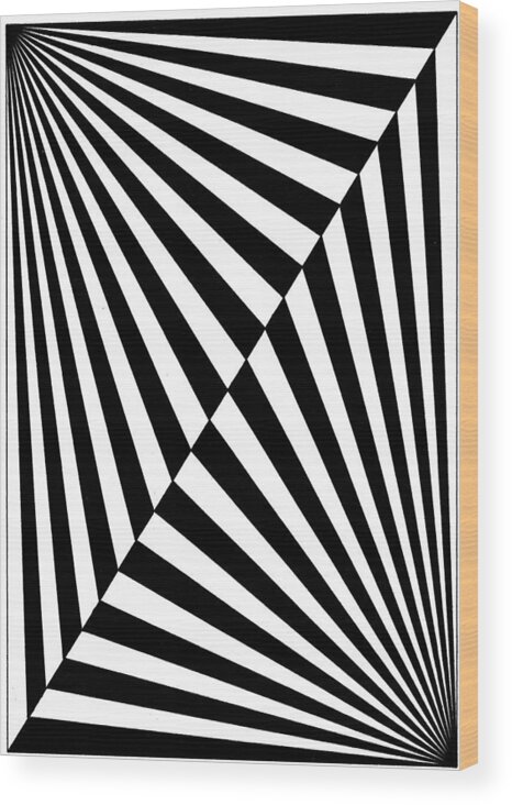 Op Art Wood Print featuring the drawing Untitled 18 by Joanna Potratz