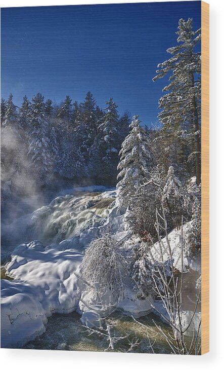 Winter Wood Print featuring the photograph Winter Waterfalls by Prince Andre Faubert