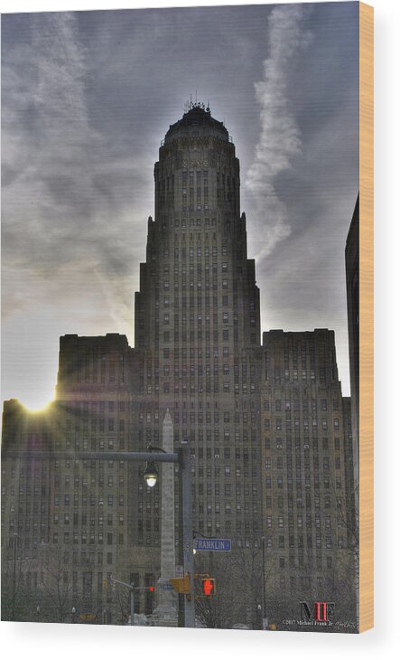 Buffalo Wood Print featuring the photograph 02 Our Cityhall by Michael Frank Jr