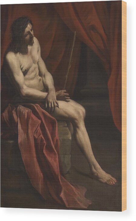 Gian Lorenzo Bernini Wood Print featuring the painting Christ Mocked by Troy Caperton