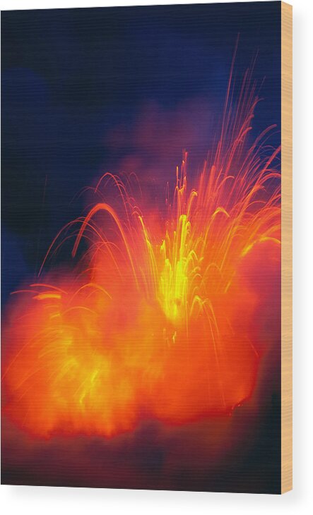 A28g Wood Print featuring the photograph Exploding Lava #1 by Greg Vaughn - Printscapes