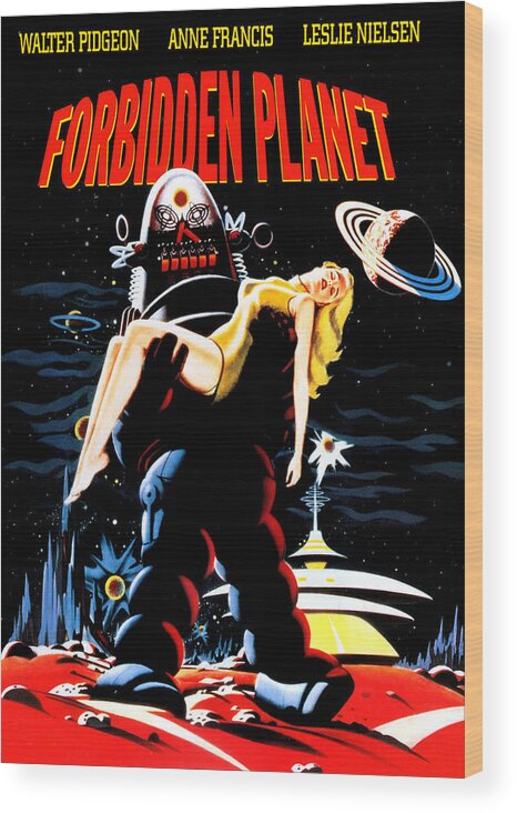 Forbidden Planet, Robby The Robot Wood Print by Everett - Everett On Demand