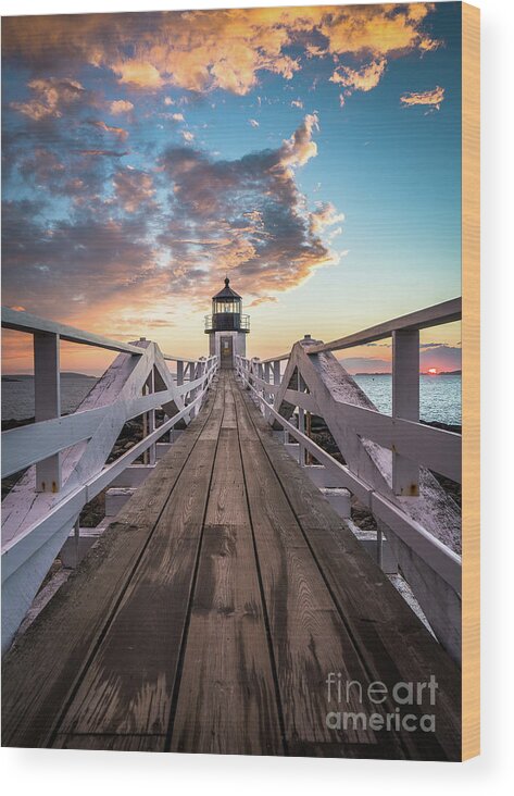 Boardwalk Wood Print featuring the photograph Marshall Point Sky #1 by Benjamin Williamson