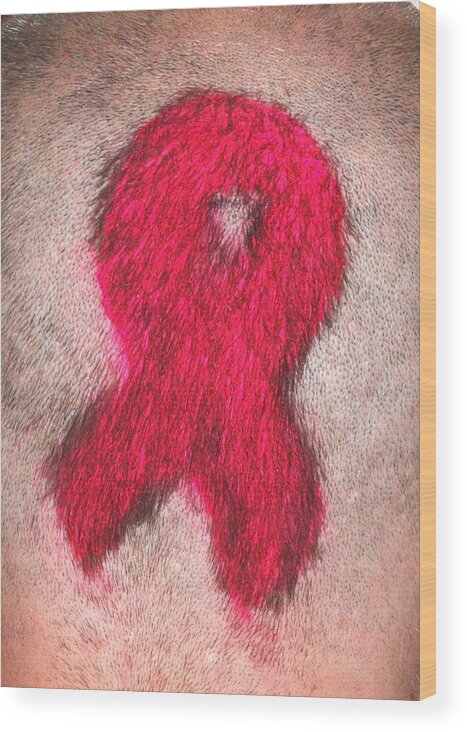 Pink. Ribbon. Breast Cancer Wood Print featuring the photograph Pink #1 by Richard Bryce and Family