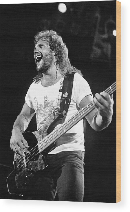 Michael Anthony Wood Print featuring the photograph Van Halen '86 #6 by Chris Deutsch