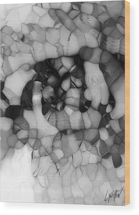  Wood Print featuring the digital art Window of the Soul #1 by Lynellen Nielsen