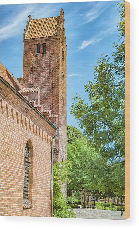Monastery Wood Print featuring the photograph Ystad Monastery in Sweden #1 by Antony McAulay