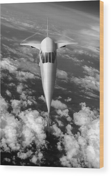 Concorde Airliner Wood Print featuring the photograph Concorde going for it #2 by Gary Eason