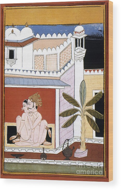 Wood Print featuring the painting KAMA SUTRA, 18th CENTURY #3 by Granger