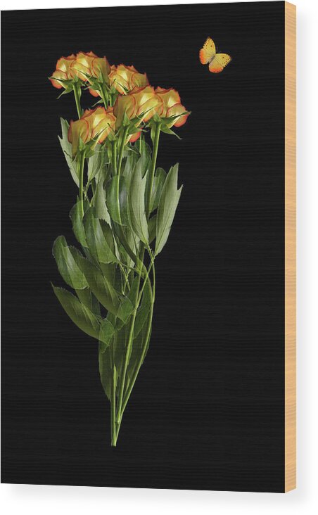 Floral Wood Print featuring the photograph 4231 by Peter Holme III