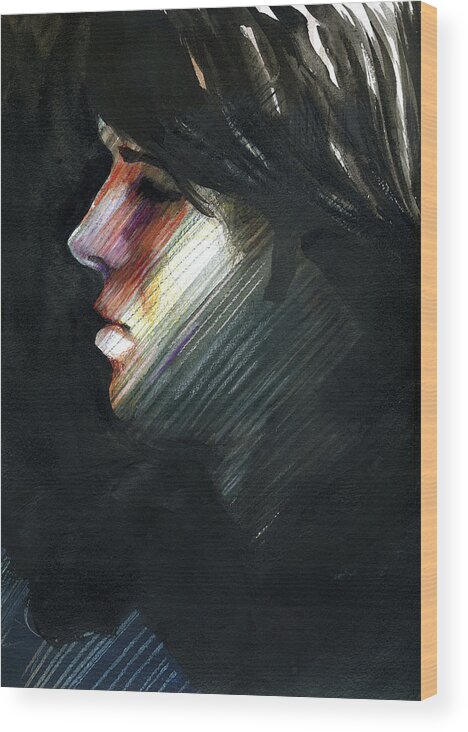 Lgbt Pride Wood Print featuring the painting A Boy Named Rainbow by Rene Capone