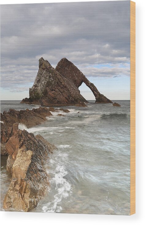 Bow Fiddle Wood Print featuring the photograph A Day by Bow Fiddle Rock by Maria Gaellman