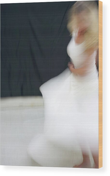 Dance Wood Print featuring the photograph A Dance in White #1212 by Raymond Magnani