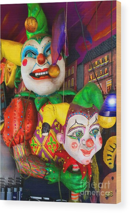 Puppets Wood Print featuring the painting A Puppet's Life by CHAZ Daugherty