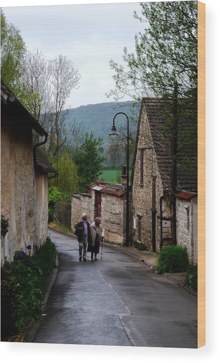French Wood Print featuring the photograph A Walk in Giverny by Nancy Bradley