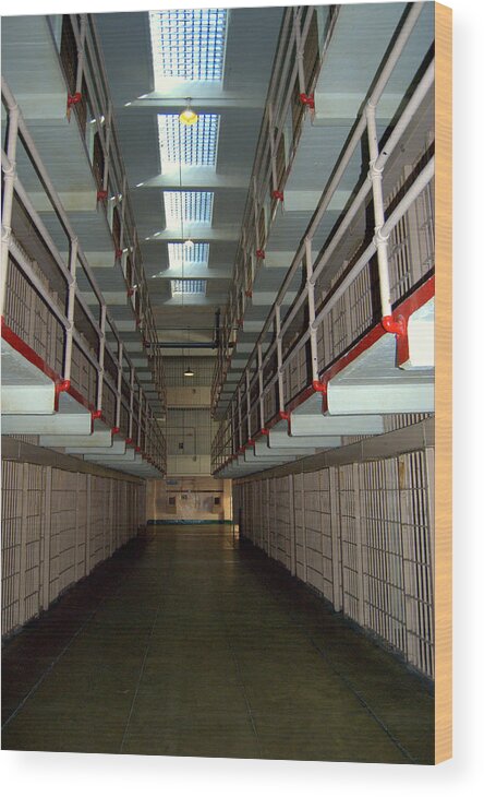 Prison Wood Print featuring the photograph Alcatraz Revisited by Caroline Stella