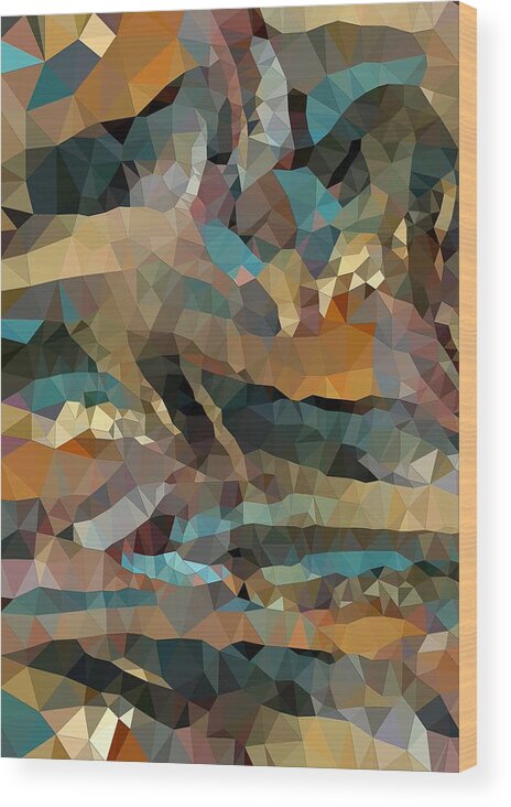 Digital Wood Print featuring the digital art Arizona Triangles by David Manlove