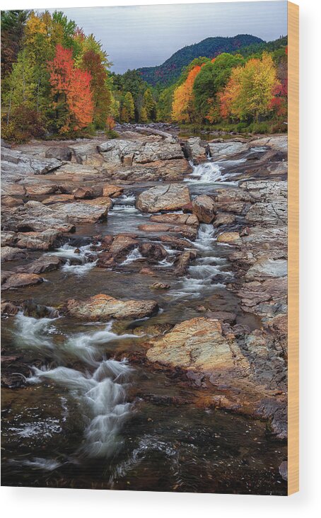Ausable River Jay Ny Wood Print featuring the photograph Ausable by Mark Papke