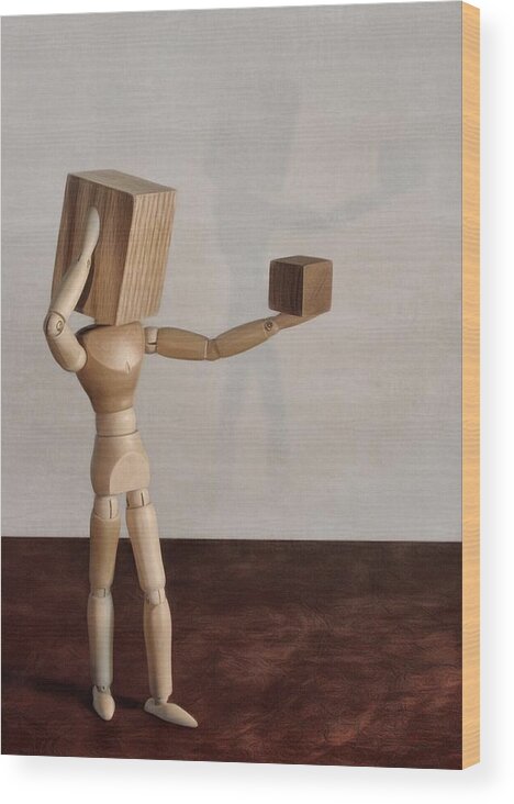 Wood Wood Print featuring the photograph Blockhead by Mark Fuller