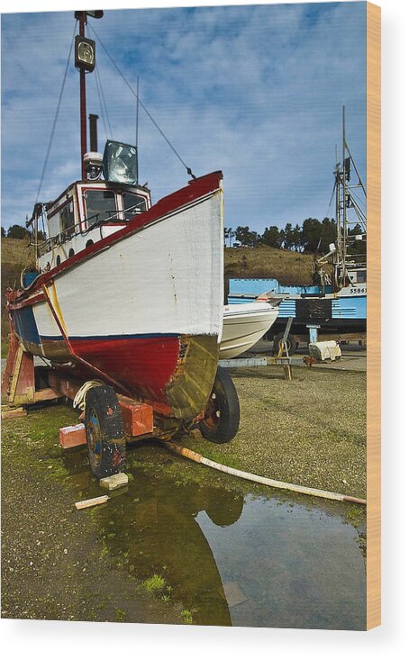Boat Wood Print featuring the photograph Boat Trailer 3 by Dale Stillman