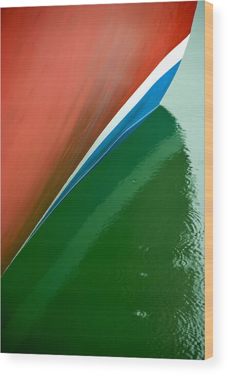 Boot Stripe Wood Print featuring the photograph Boot Stripe on Boat by Charles Harden