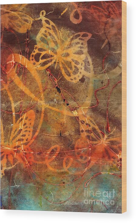 Acrylic Wood Print featuring the mixed media Butterfly Sun Dance by Angela L Walker