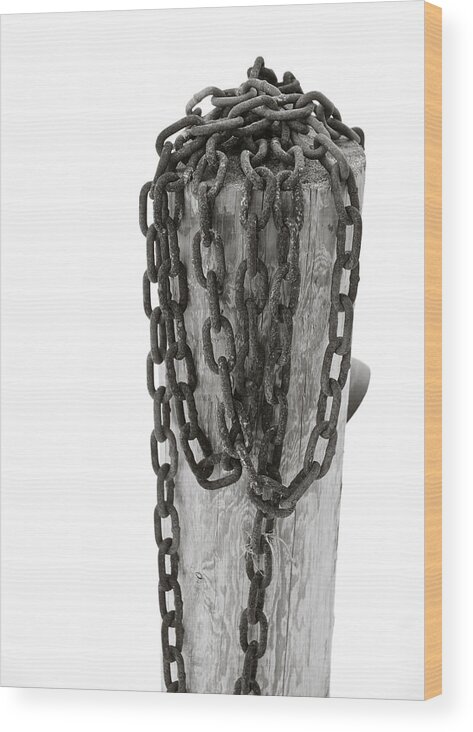 Chain Wood Print featuring the photograph Chains by Edward Myers