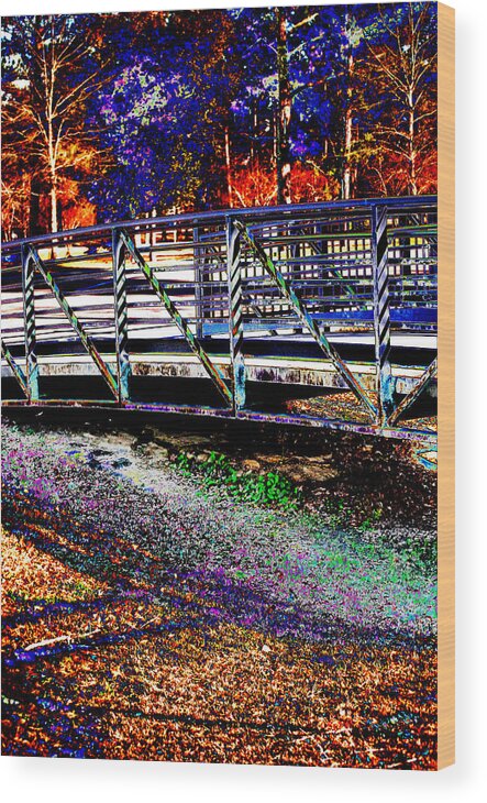 Bridge Wood Print featuring the photograph Colourful Bridge by Maggy Marsh