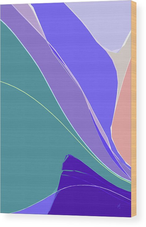 Abstract Wood Print featuring the digital art Crevice by Gina Harrison