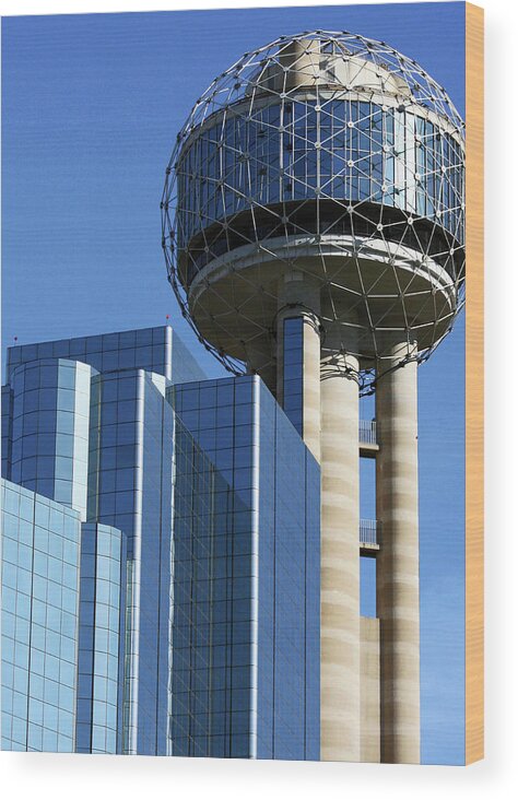 Dallas Wood Print featuring the photograph Dallas Dining Scapes by Joy Tudor