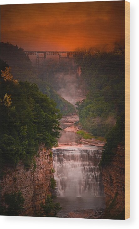 Letchworth Wood Print featuring the photograph Dawn Inspiration by Neil Shapiro