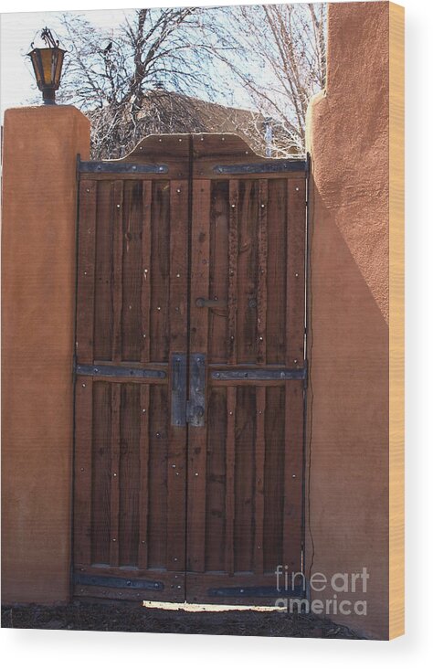 Southwest Wood Print featuring the photograph Doorway New Mexico by Mary Capriole