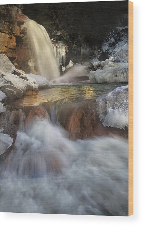 Waterfall Wood Print featuring the photograph Douglas Falls Flow by Art Cole