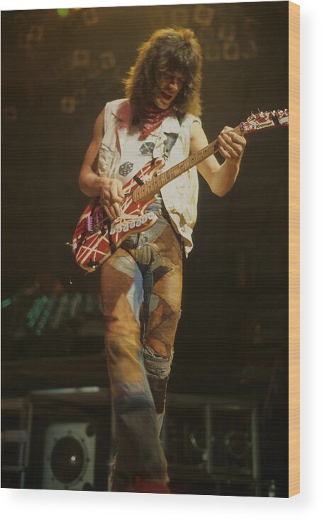 Eddie Van Halen Wood Print featuring the photograph Eddie Van Halen by Rich Fuscia