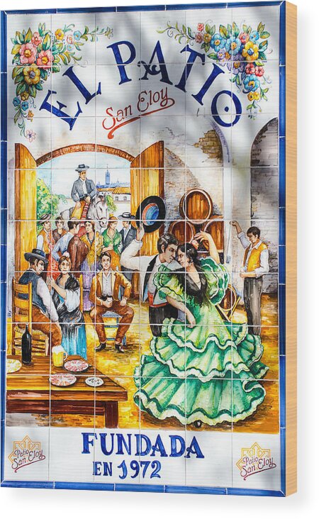 Sevilla Wood Print featuring the photograph El Patio San Eloy - Sevilla by AM FineArtPrints