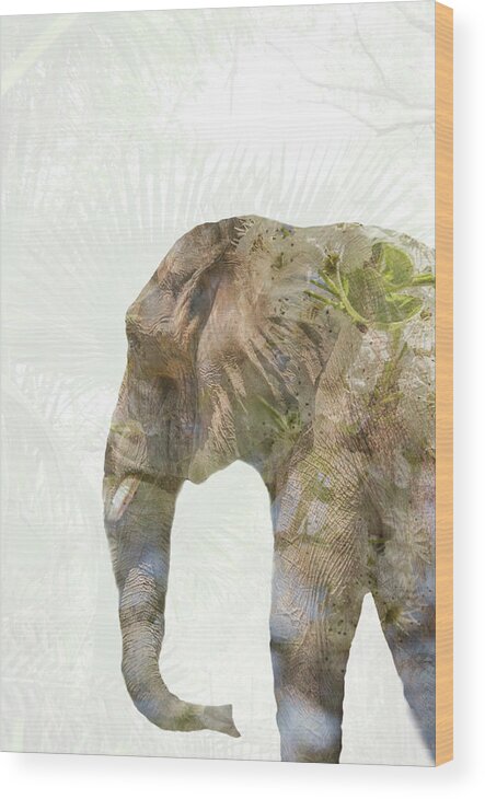 Elephant Wood Print featuring the photograph Elephant Palms by Pamela Williams