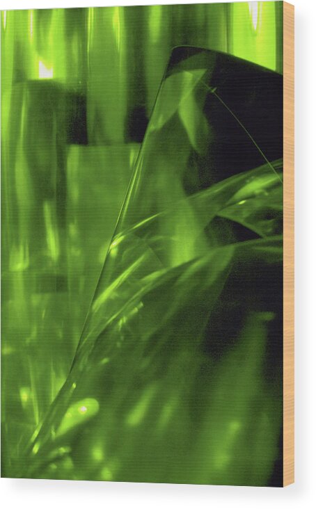 Abstract Wood Print featuring the photograph Emerald City by Kathy Corday