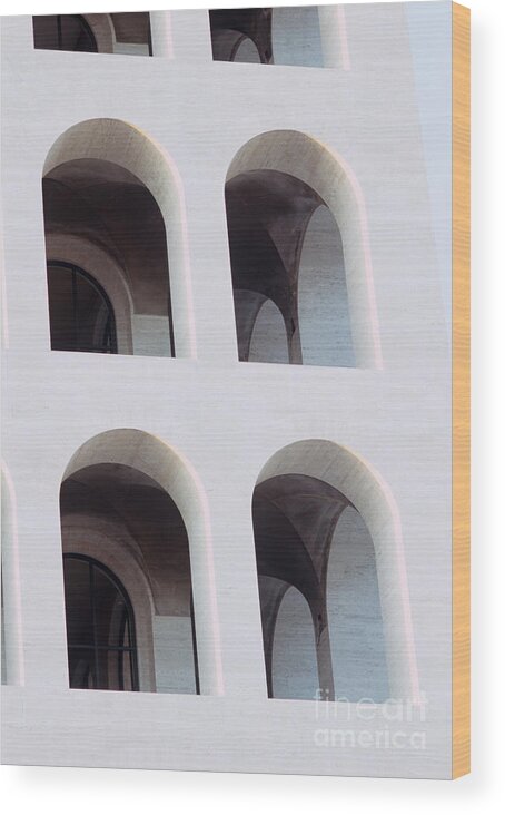 Roma Wood Print featuring the photograph Essential arches by Fabrizio Ruggeri