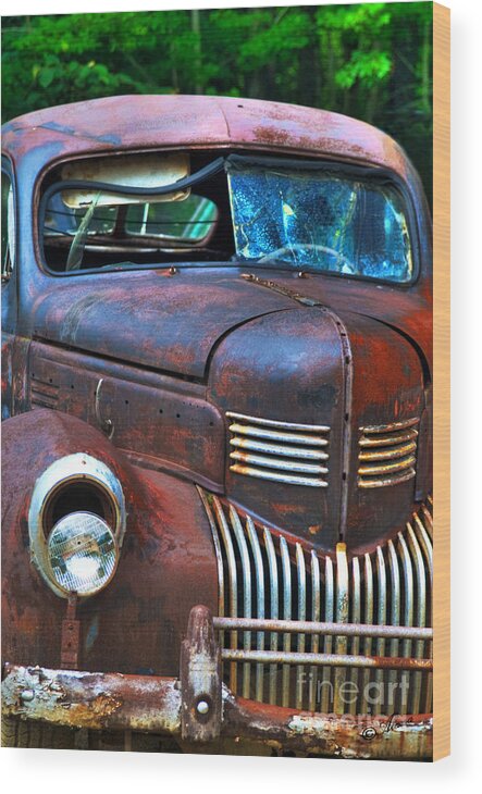 Car Wood Print featuring the photograph Fixer Upper by Alana Ranney
